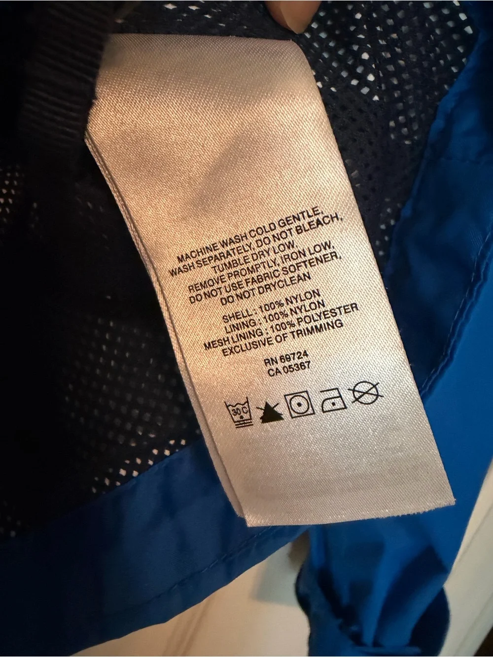 Columbia Boys Blue Hooded Rain Jacket Mesh Lined Size S 8
